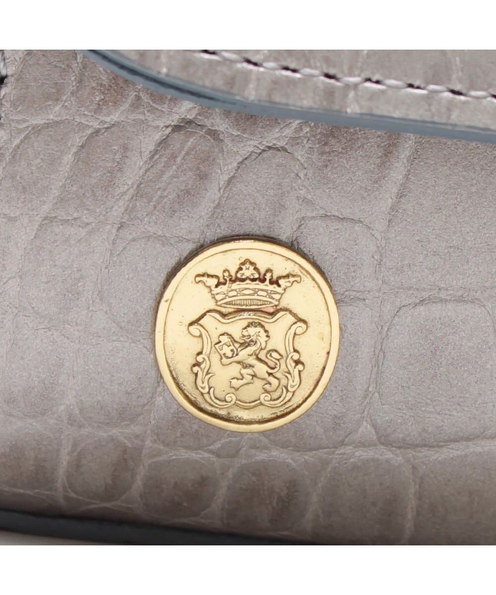 A.D.M.J. 【牛革】クロコ型押しラウンドクラッチショルダー 