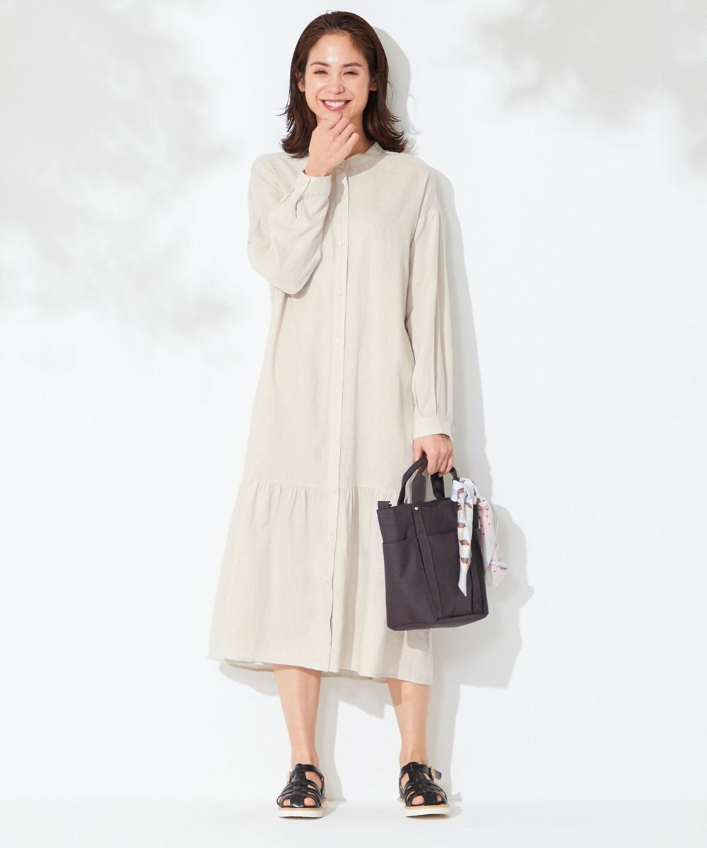 ANY 【洗える】ライトリネンクロス ワンピース 