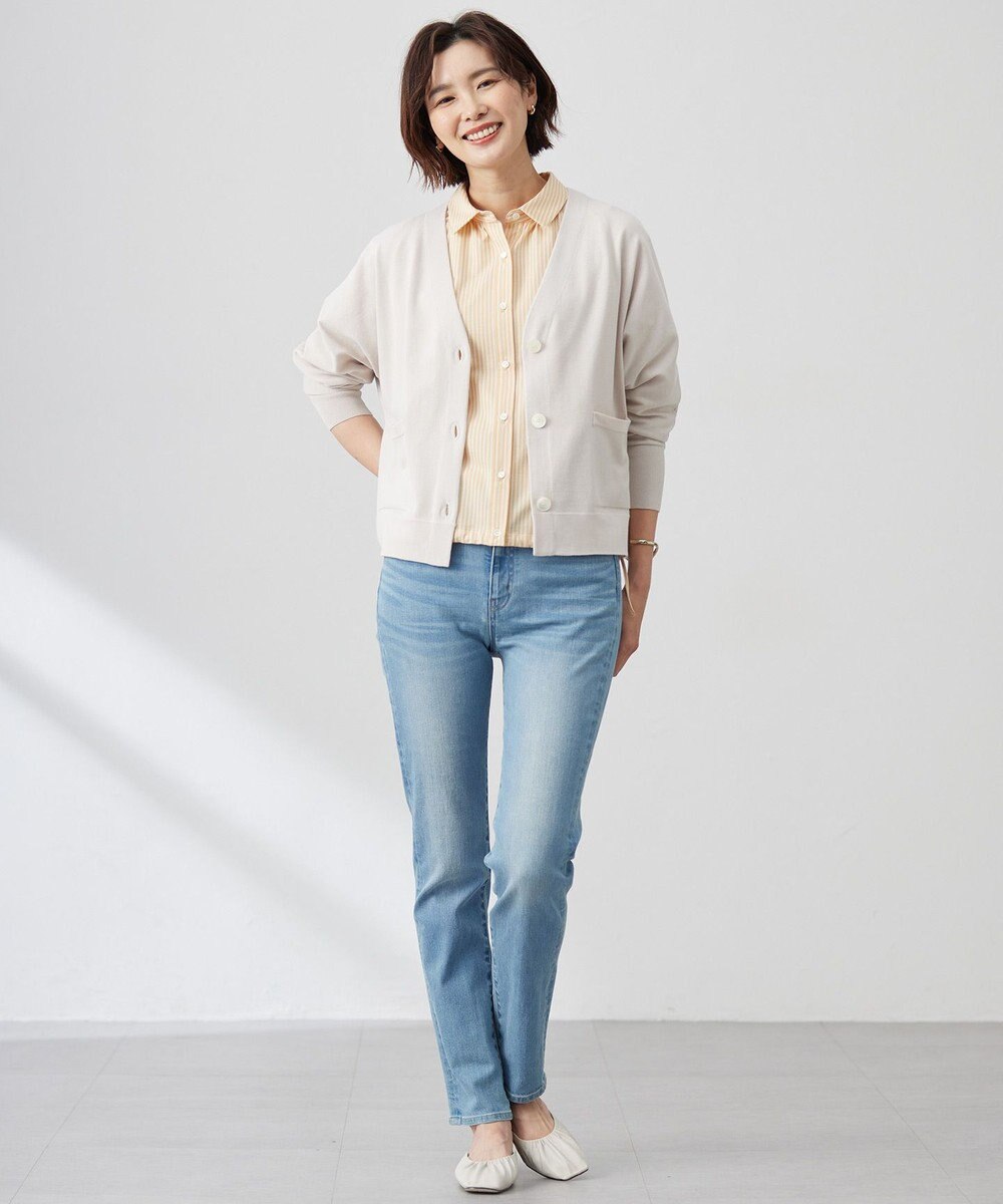 J.PRESS LADIES S 【洗える】BASIC STRETCH DENIM スキニー パンツ 