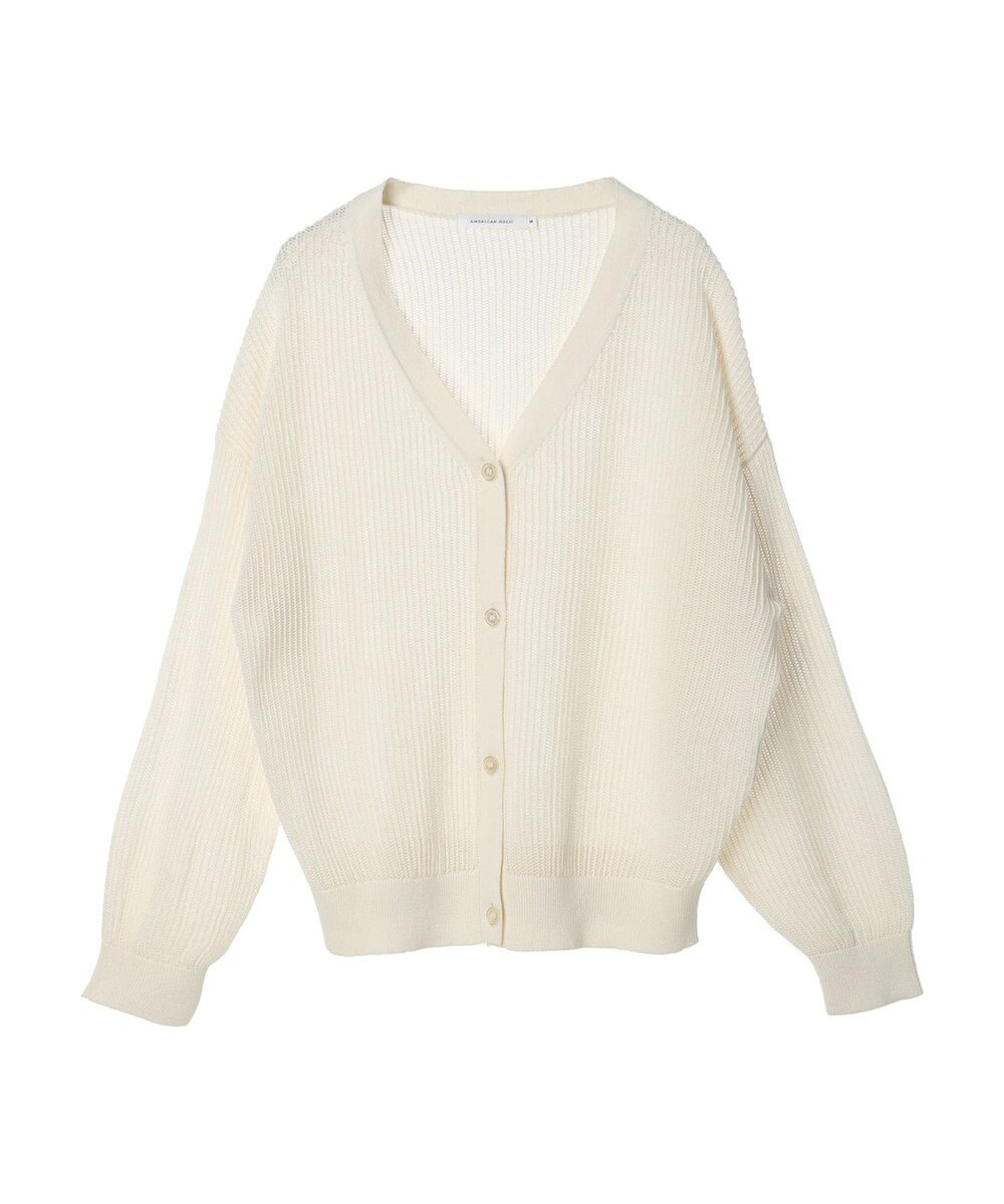 AMERICAN HOLIC メッシュＶネックニットカーディガン 