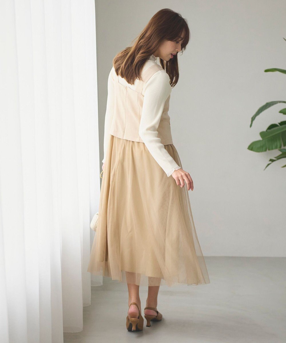 Feroux フレアチュール ジャンパースカート 