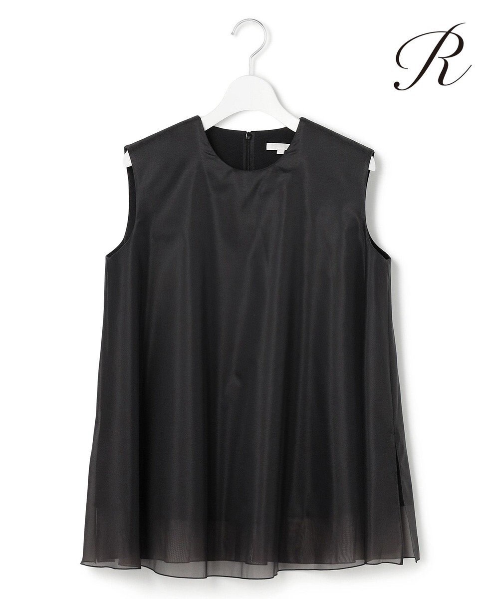 23区 【R(アール)】ライトダブルクロス オーガンジー コンビブラウス 