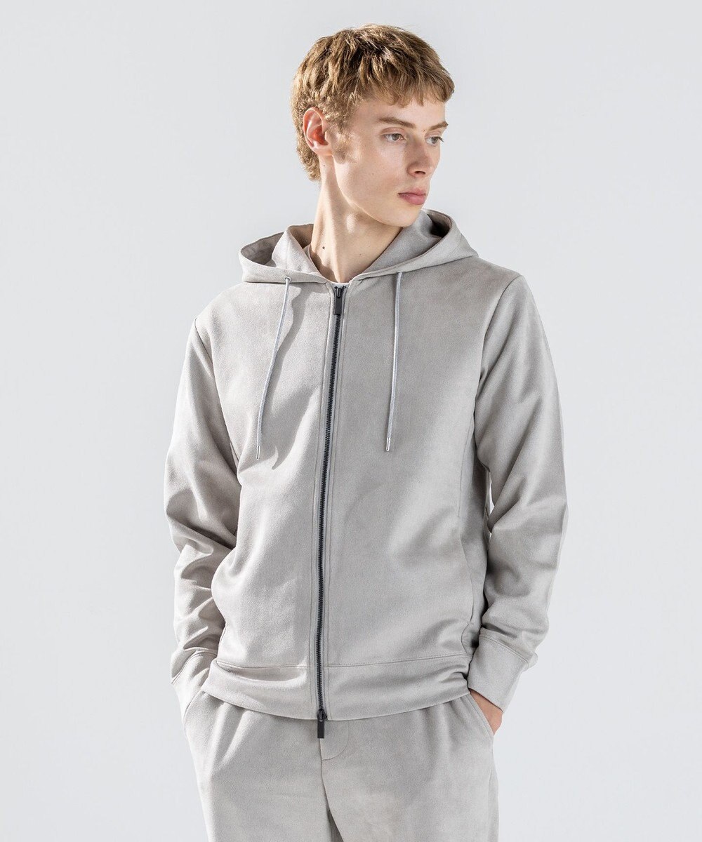 JOSEPH HOMME 【WEB・一部店舗限定  】レザーライクポンチ　ジップアップパーカー 