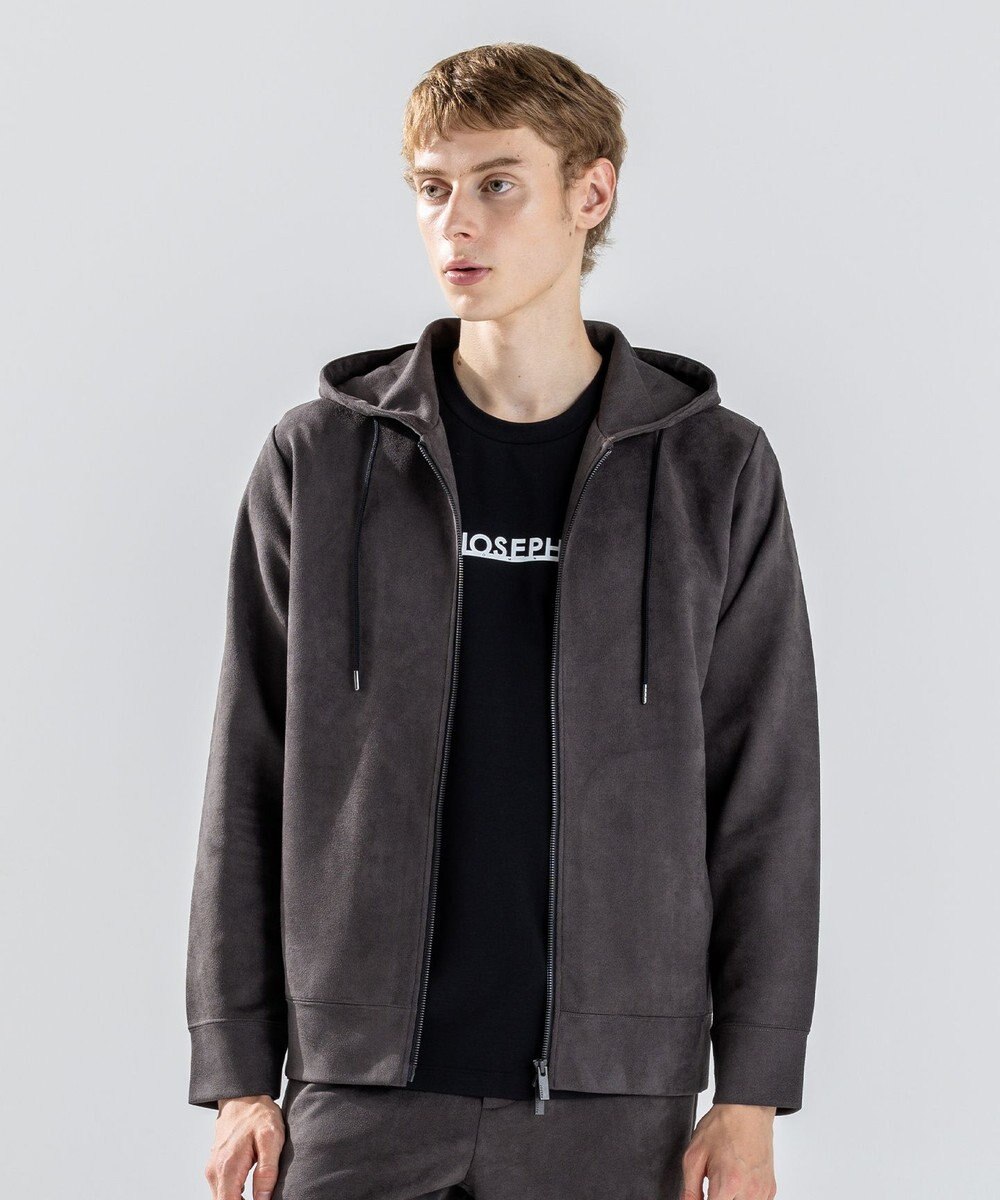 JOSEPH HOMME 【WEB・一部店舗限定  】レザーライクポンチ　ジップアップパーカー 