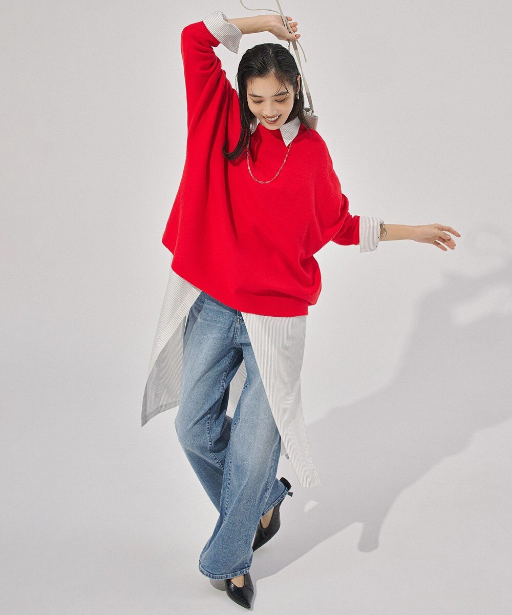 UNFILO L 【UNFILO DENIM/新色追加】撥水ストレッチ ルーズワイドデニム 