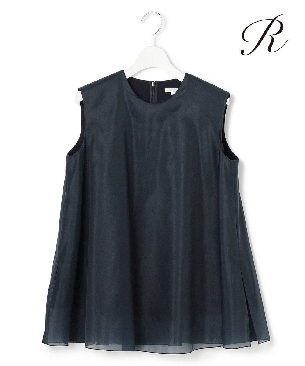 23区 【R(アール)】ライトダブルクロス オーガンジー コンビブラウス 