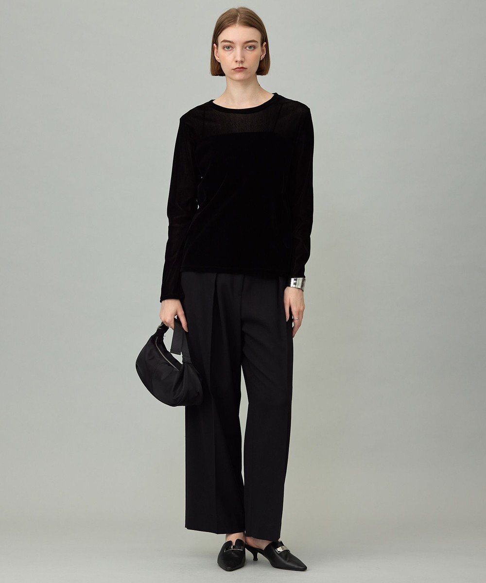 ICB 【洗える】フロッキーベロア プルオーバー 