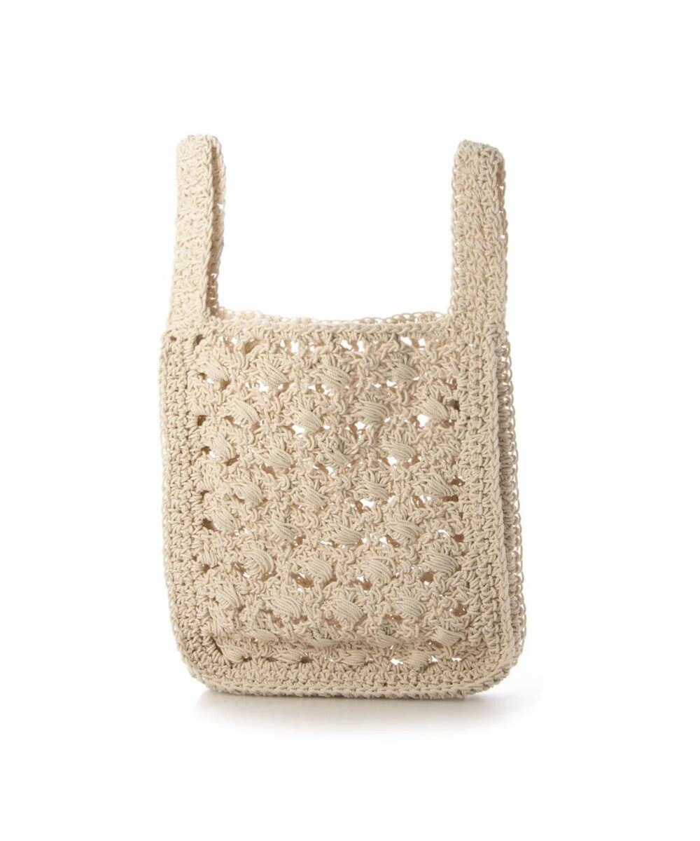 UNBILLION cachecache 柄編みショッパーミニトート 