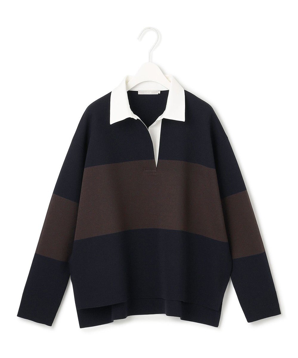 ICB 【洗える】 シンセティックダブルフェイス ラガーニットプルオーバー 