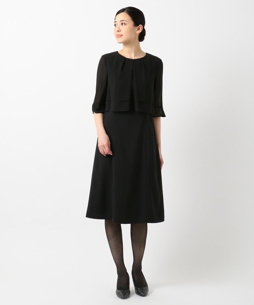 組曲 NOIR 【洗える】ウォッシャブルストレッチバーズアイ　ジャケット＋ワンピース 