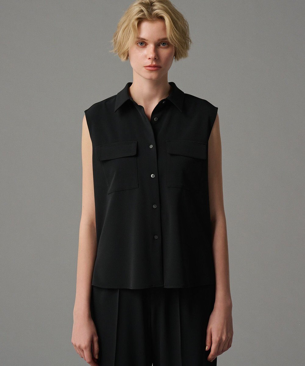 uncrave 【接触冷感・撥水・洗濯機洗い可】クールタッチツイル ブラウス（uncrave STANDARD) 