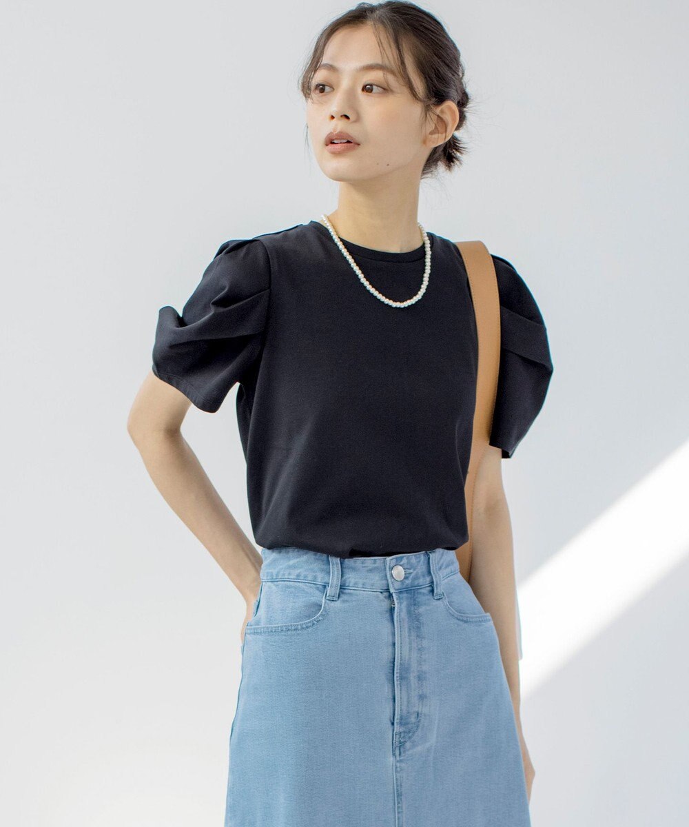 組曲 GIZAコットンタックスリーブ Tシャツ 