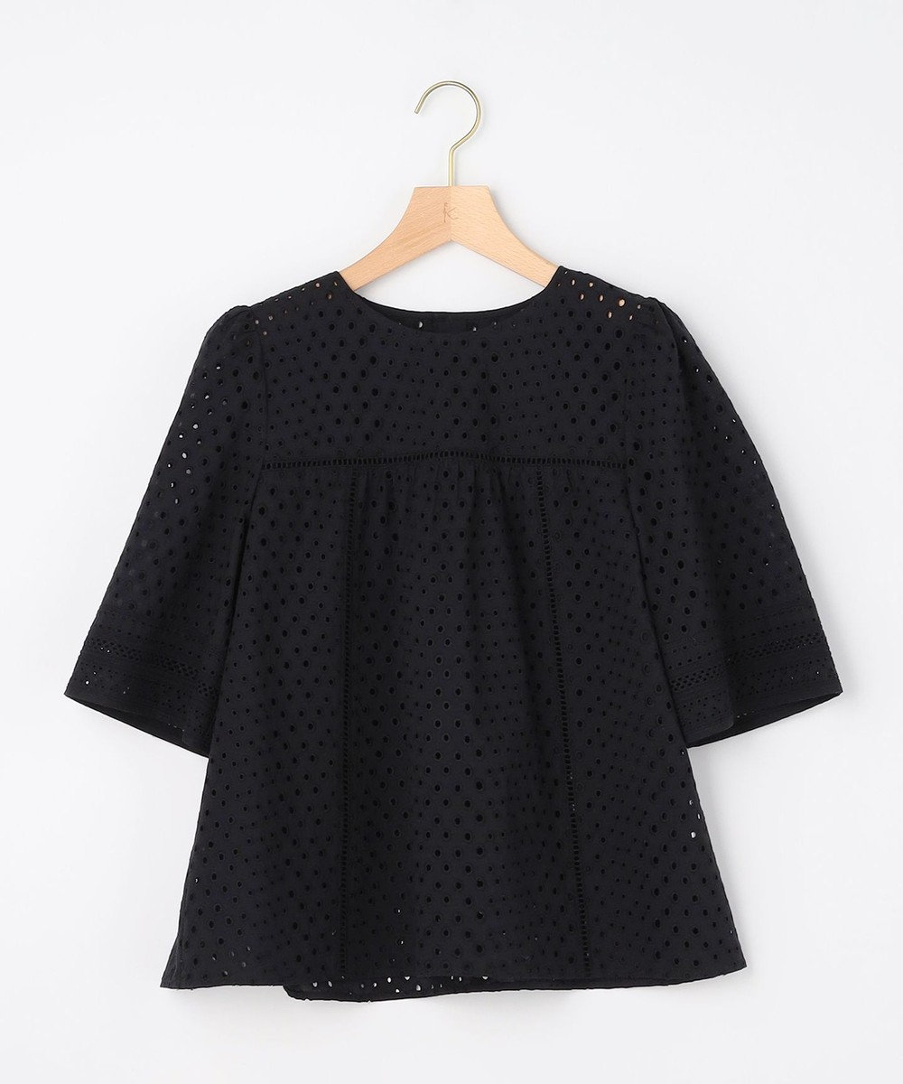 組曲 【先行予約】エンブロイダリーレース5分袖 ブラウス 