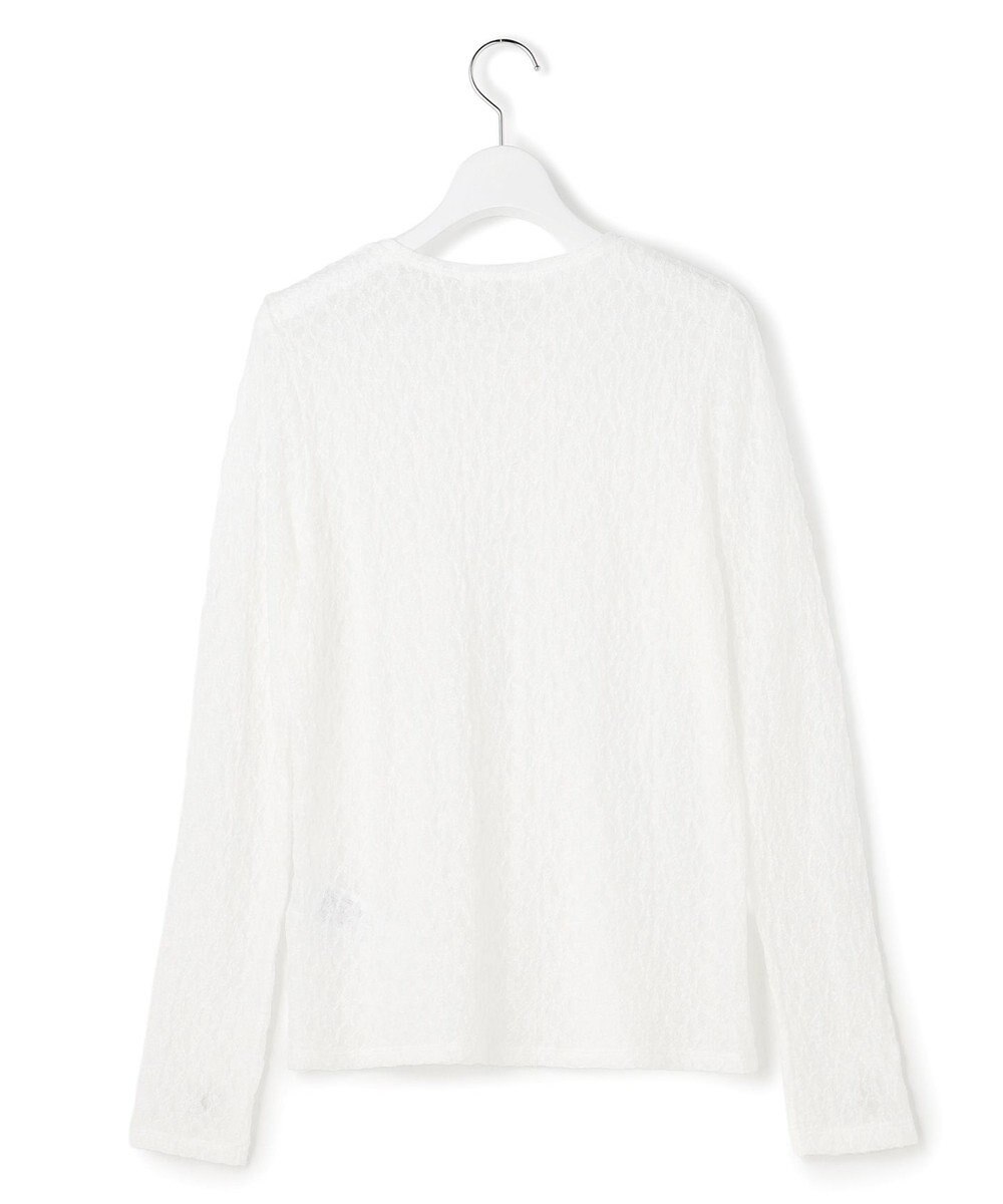 23区 L 【SLOW/一部店舗限定】リンクルレース シアー カットソー 