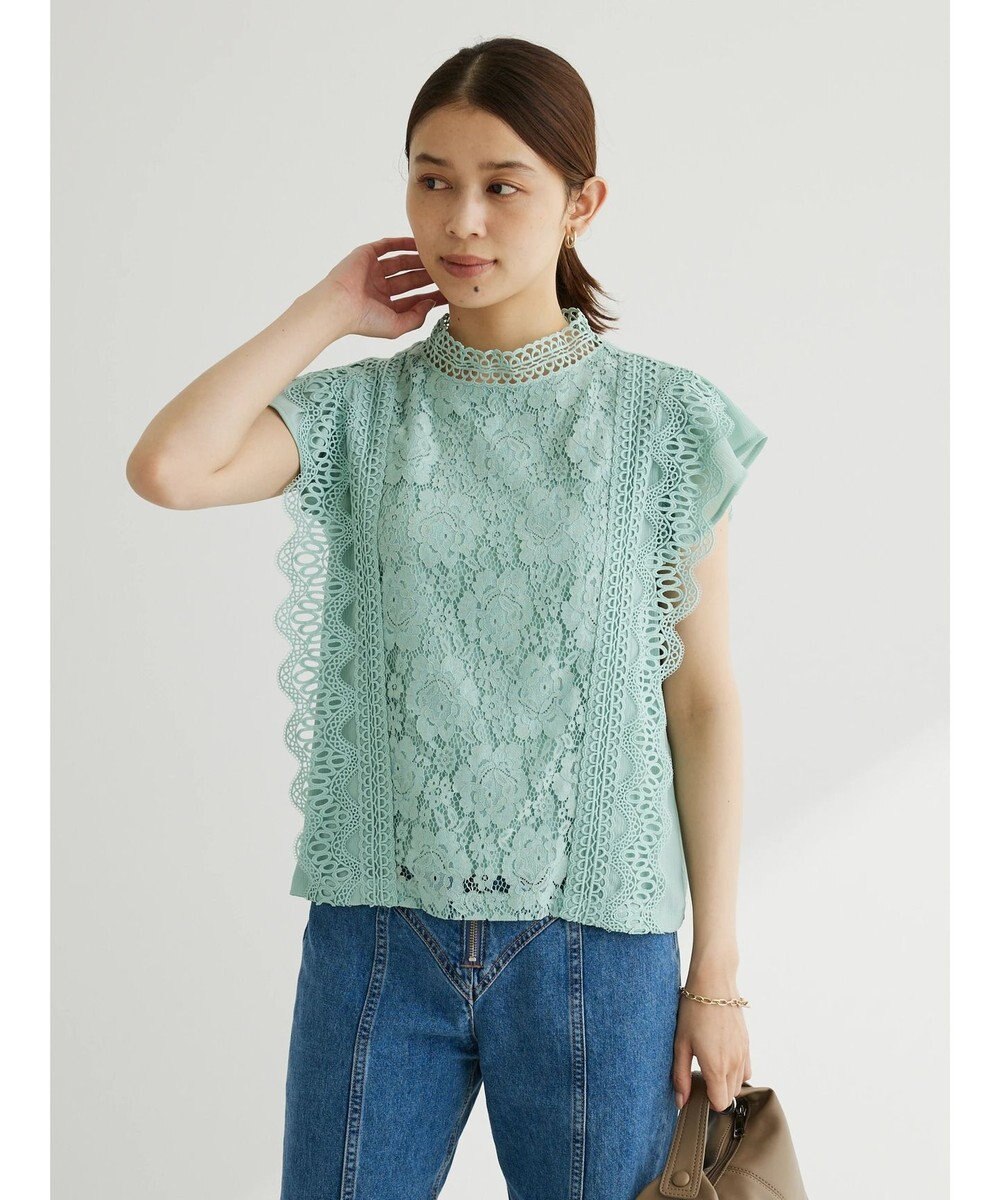 Green Parks ・ＥＬＥＮＣＡＲＥ　ＤＵＥ　イロイロレースブラウス 