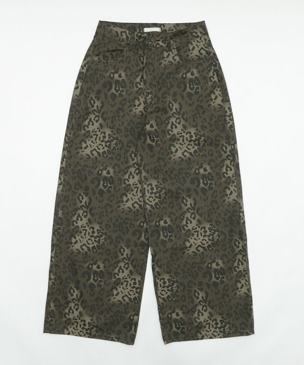 WEGO レオパードワイドストレートパンツ 