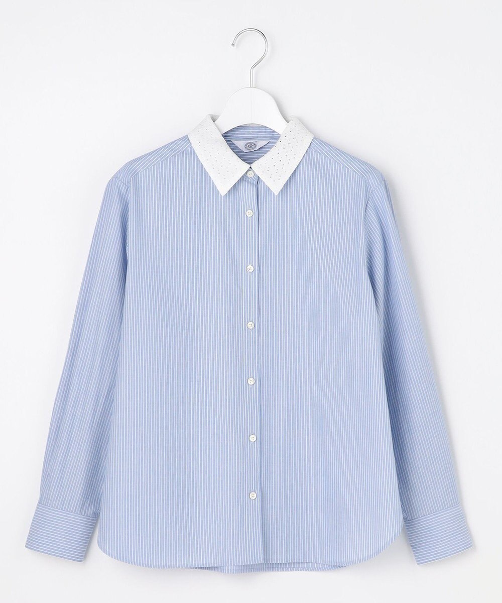 J.PRESS LADIES 【WEB限定カラーあり・2way】エステネージュ TYPEWRITER STRIPE シャツ 