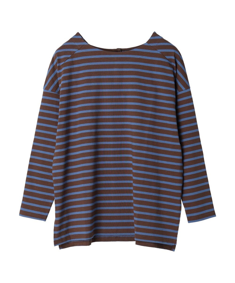 earth music&ecology バック釦ボーダーチュニック 