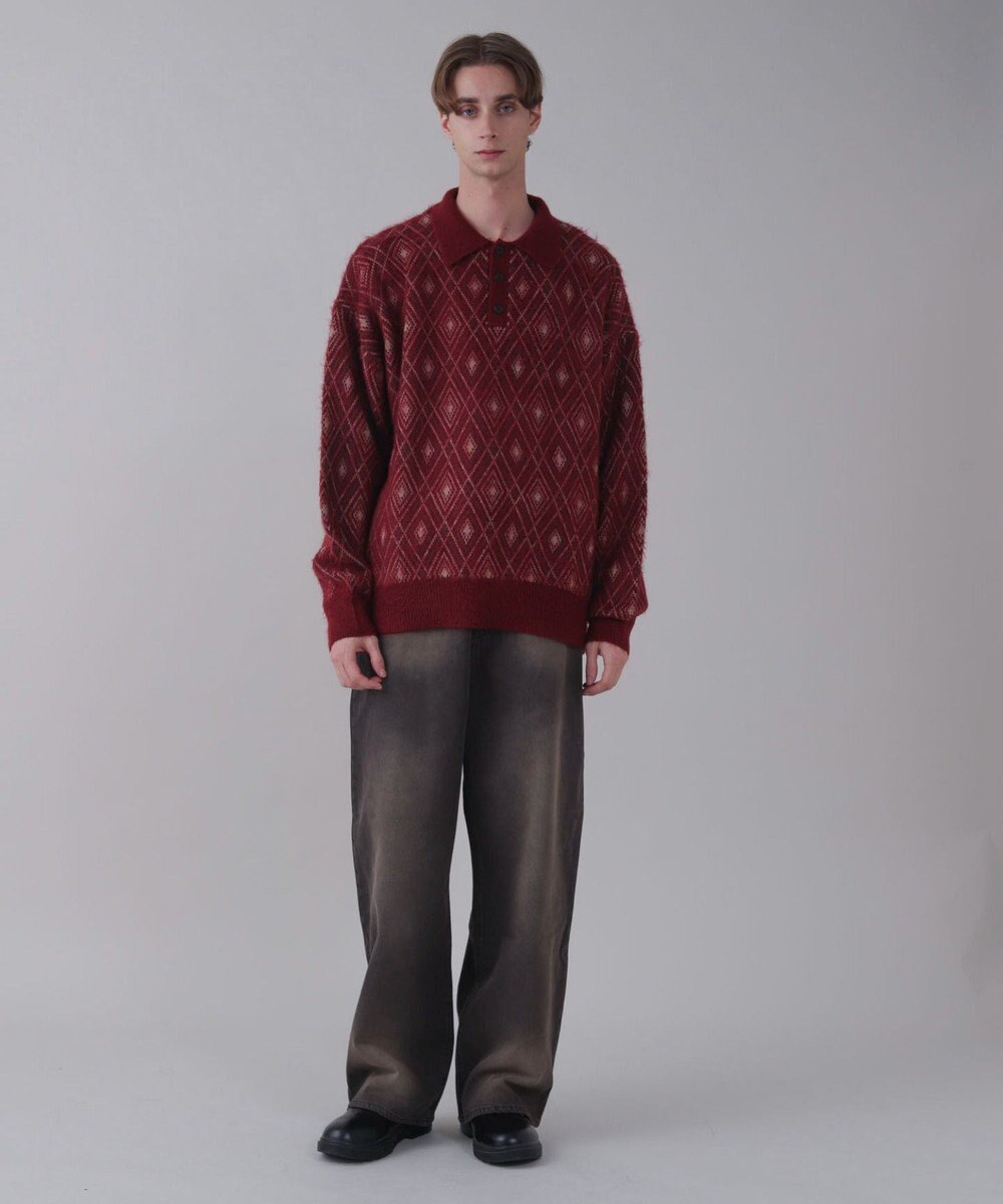 WEGO 【ユニセックス着用ITEM/SMLサイズ展開/ウエスト調整可】バギーデニムパンツ 