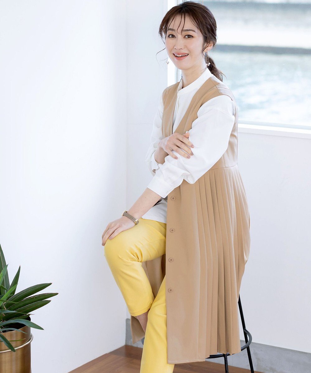 Tiaclasse 【洗える】ジレワンピース 