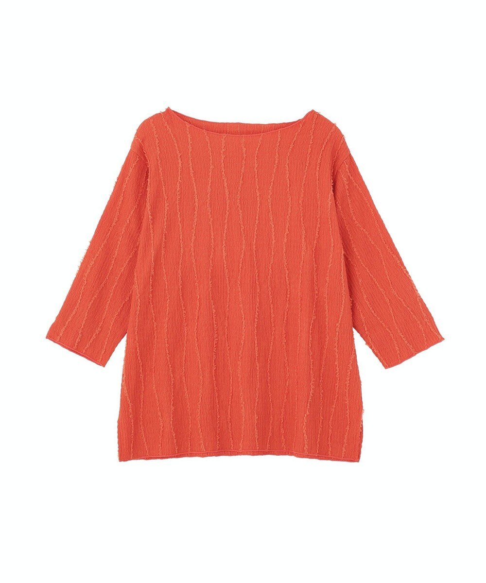 Green Parks ５分袖表面感カットプルオーバー 