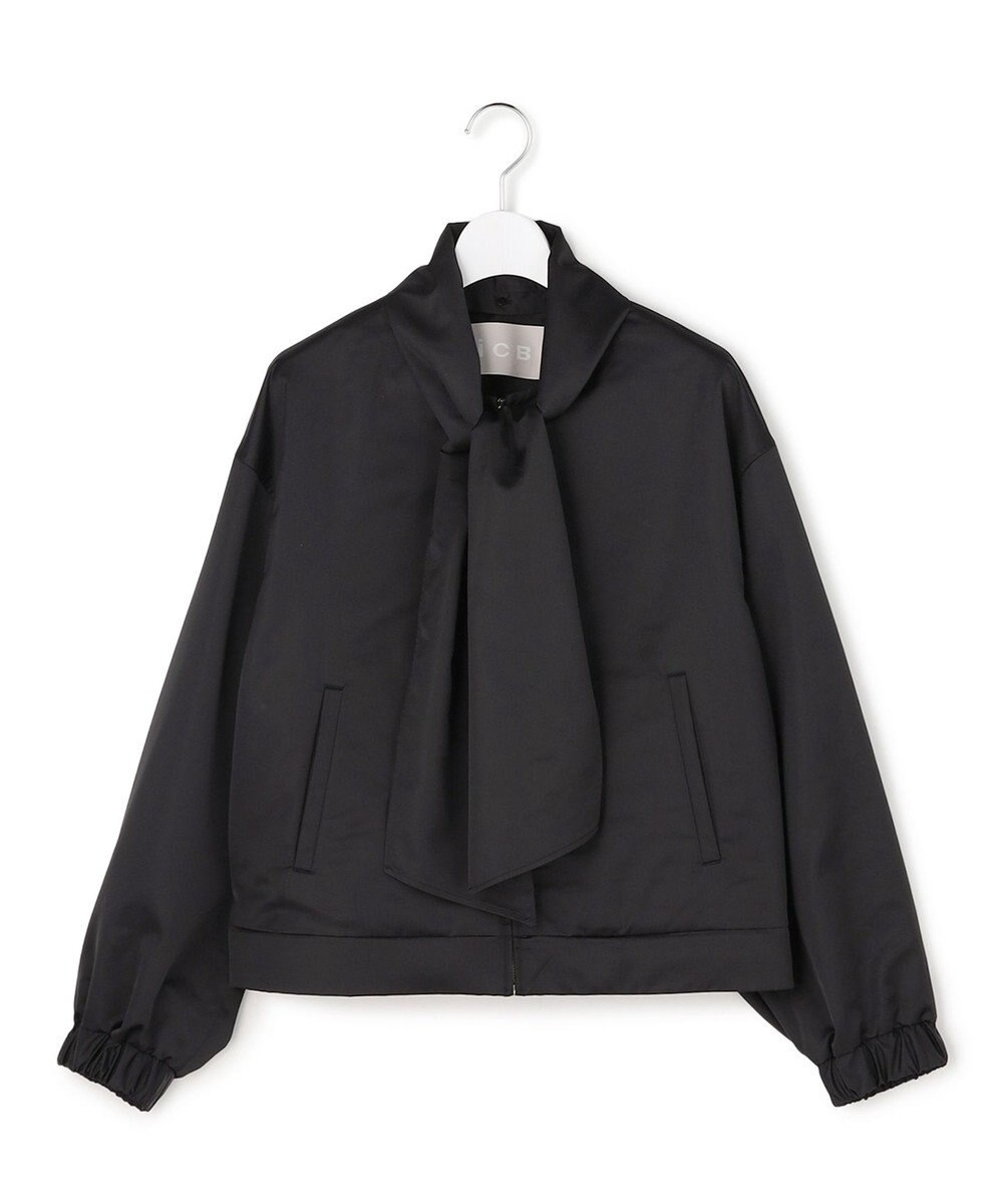 ICB 【2WAY】 ダルグロッシーサテン ボウタイ付きブルゾン 
