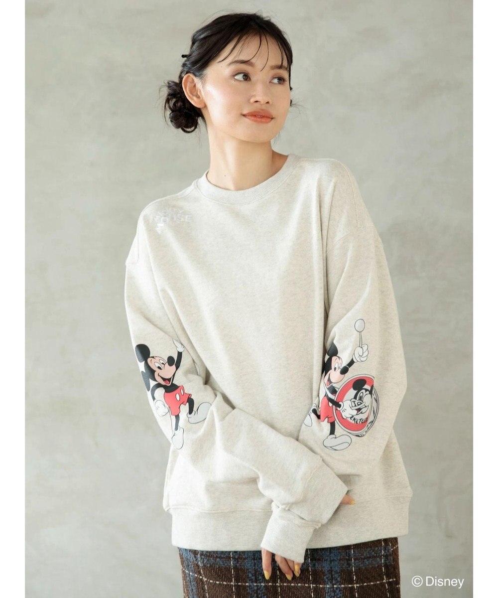 Green Parks ミッキーマウス・クラブ／袖アート裏毛プルオーバーⅡ 