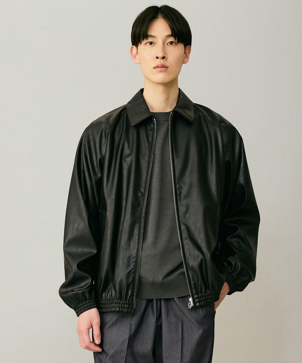 UNFILO MENS アラエルレザーライク ブルゾン 