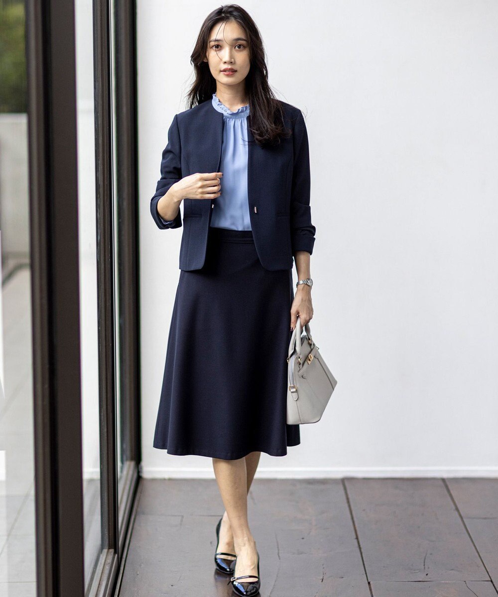 ANY SIS 【洗える】フリルネックスタンド ブラウス 