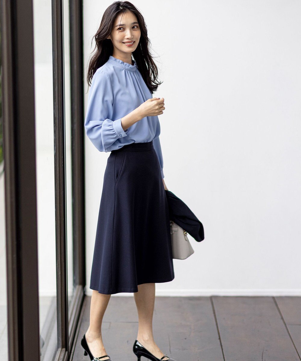 ANY SIS 【洗える】フリルネックスタンド ブラウス 