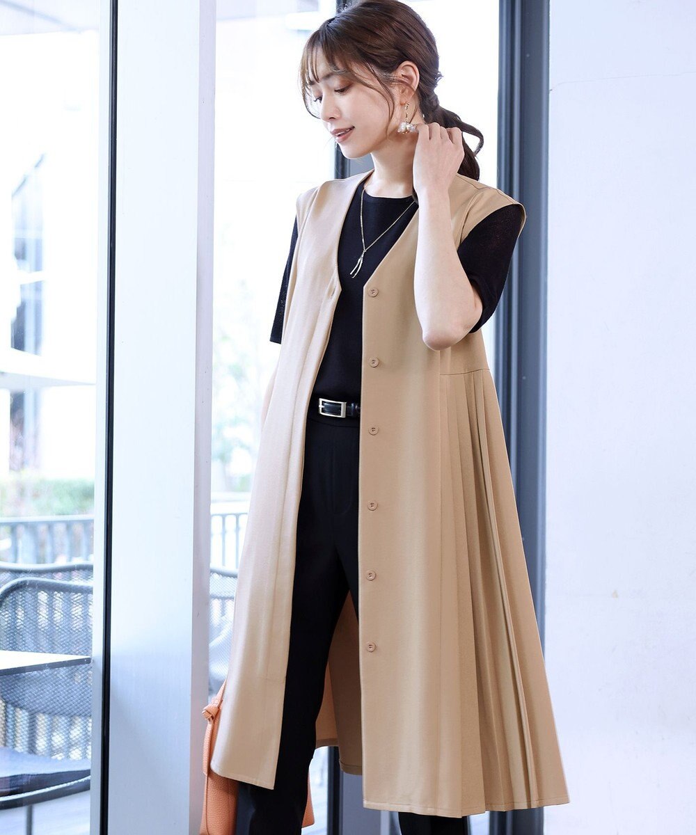 Tiaclasse 【洗える】ジレワンピース 