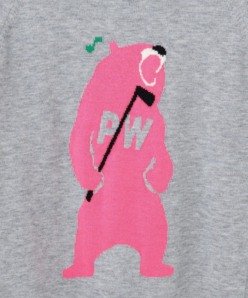 PW CIRCULUS 【WOMEN】【洗える】ベアスタンドモチーフ ラグランスリーブ クルーネック ニット 