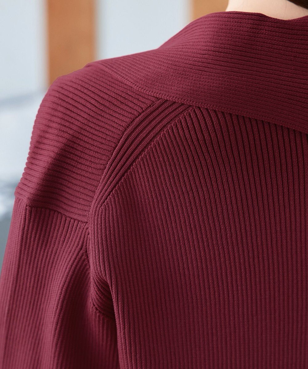 Tiaclasse 【洗える】リブ編み着流しカーディガン 