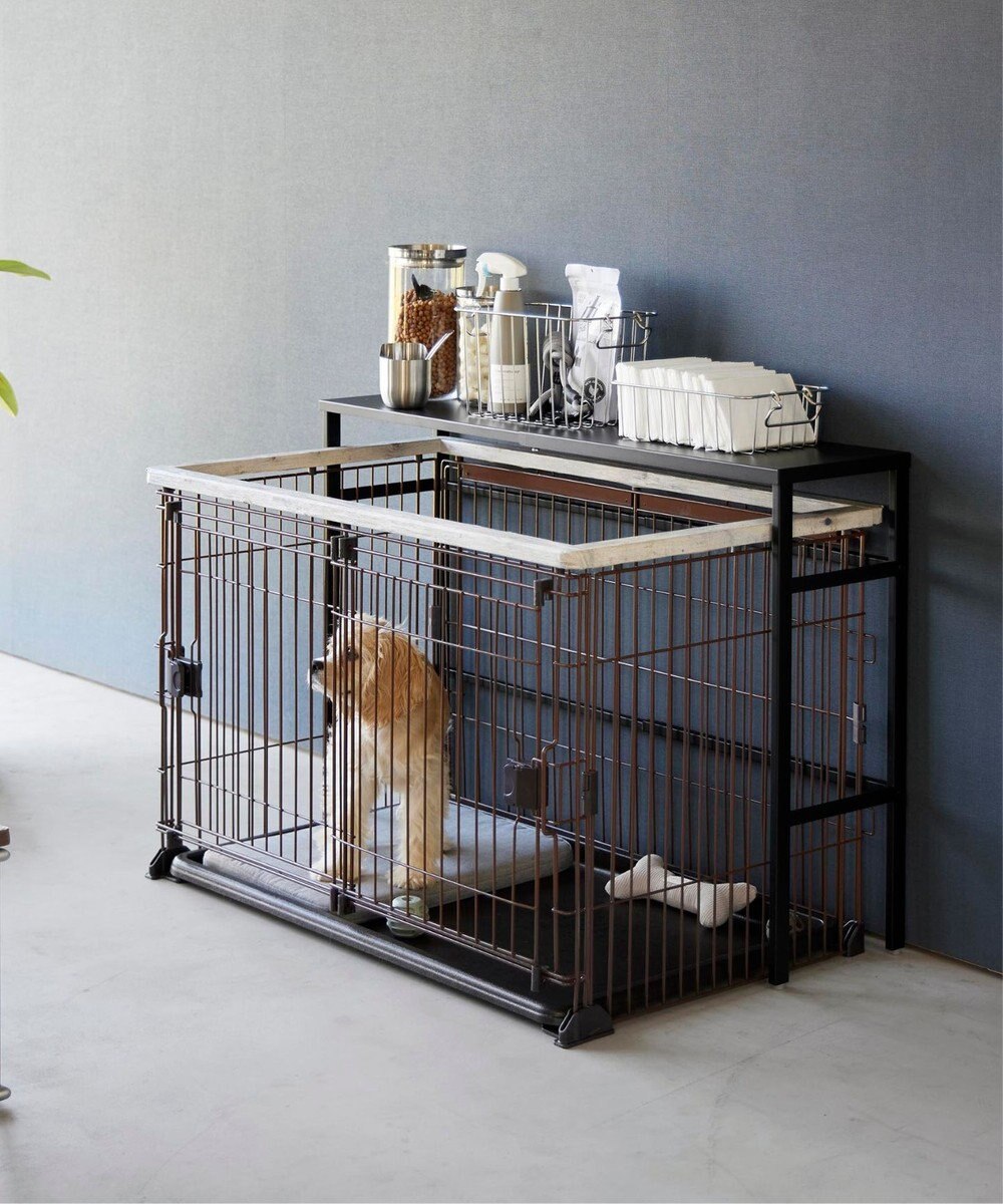 tower 伸縮ペットケージ上ラック タワー ブラック 