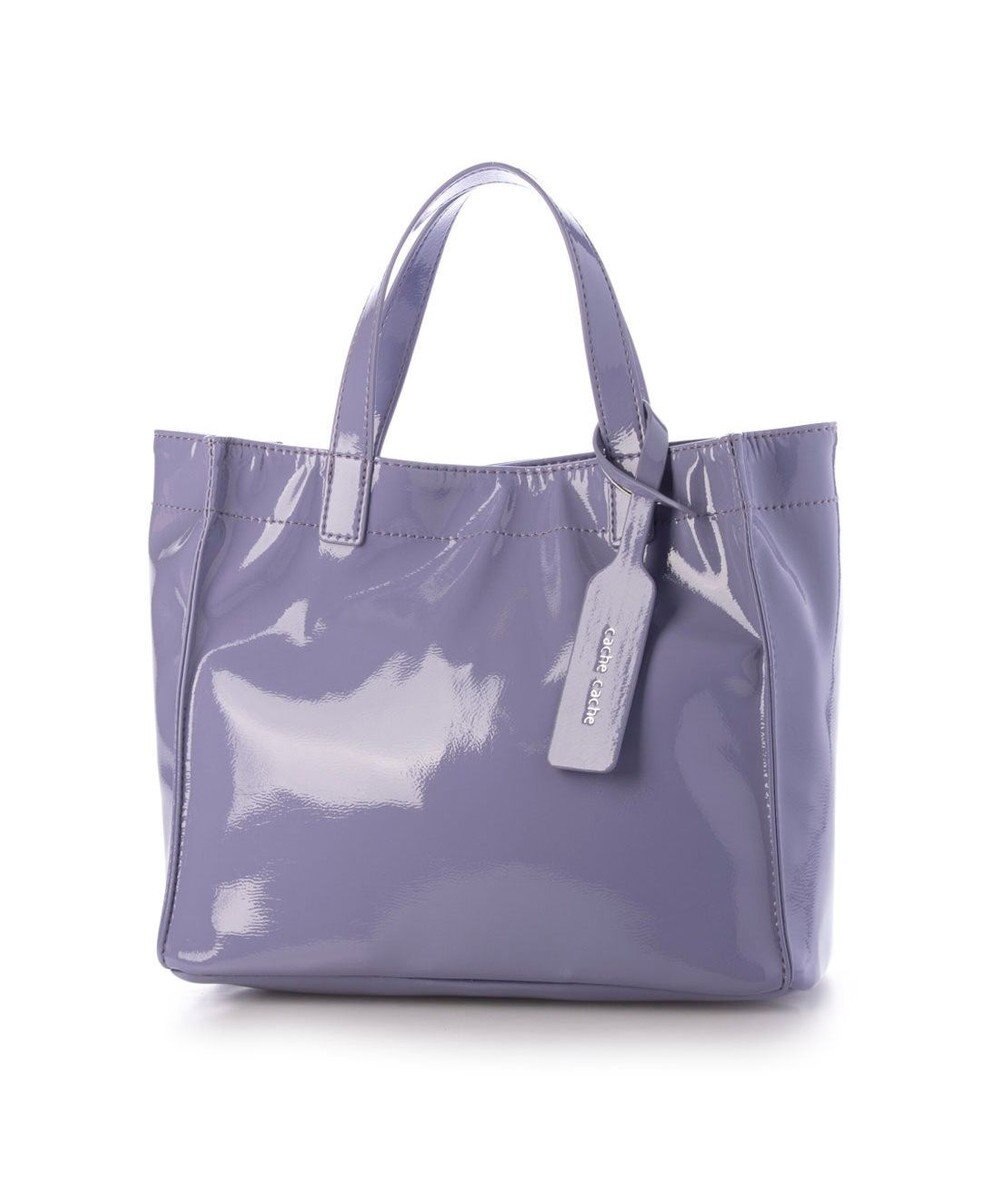 UNBILLION カシュカシュ cachecache / ソフトエナメルスクエア手提げトートS 