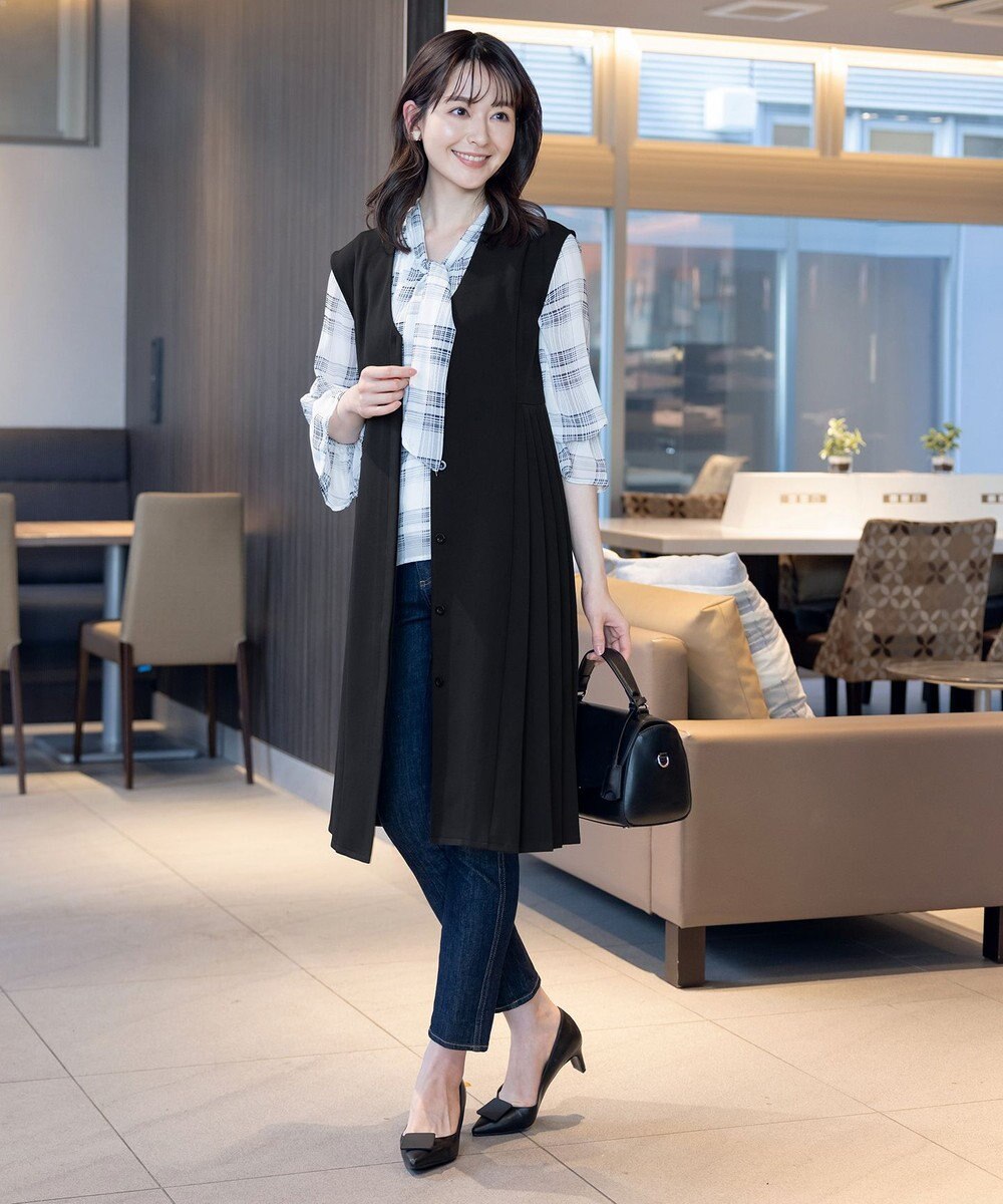 Tiaclasse 【洗える】ジレワンピース 