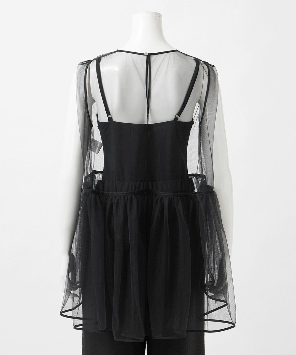 23区 【GOLD LABEL/見上愛さん着用】チュール ペプラムブラウス 