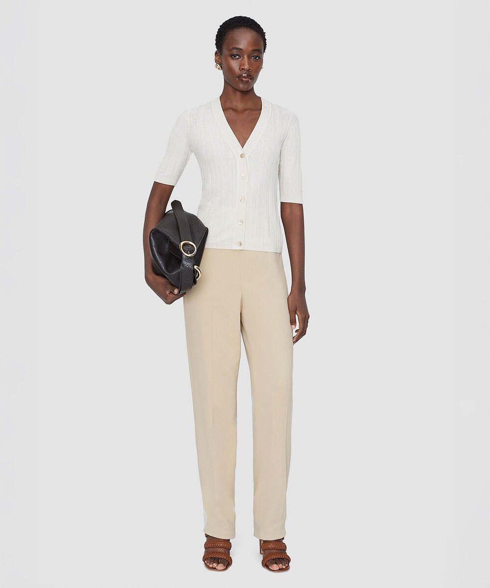 JOSEPH クリンクルリブ　カーディガン 