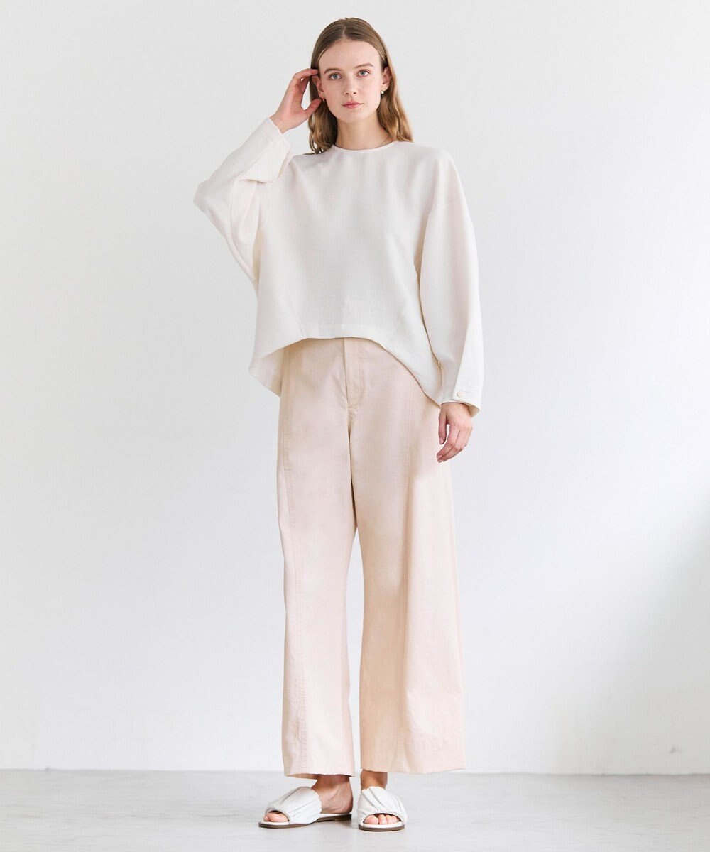 BEIGE， PREHNA / コットンツイル カービーシームワイドパンツ 