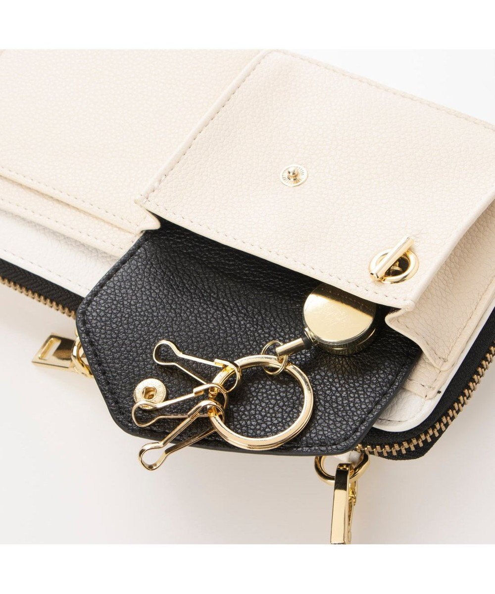 UNBILLION カシュカシュ cachecache / リールキー付きウォレットショルダーバッグ 