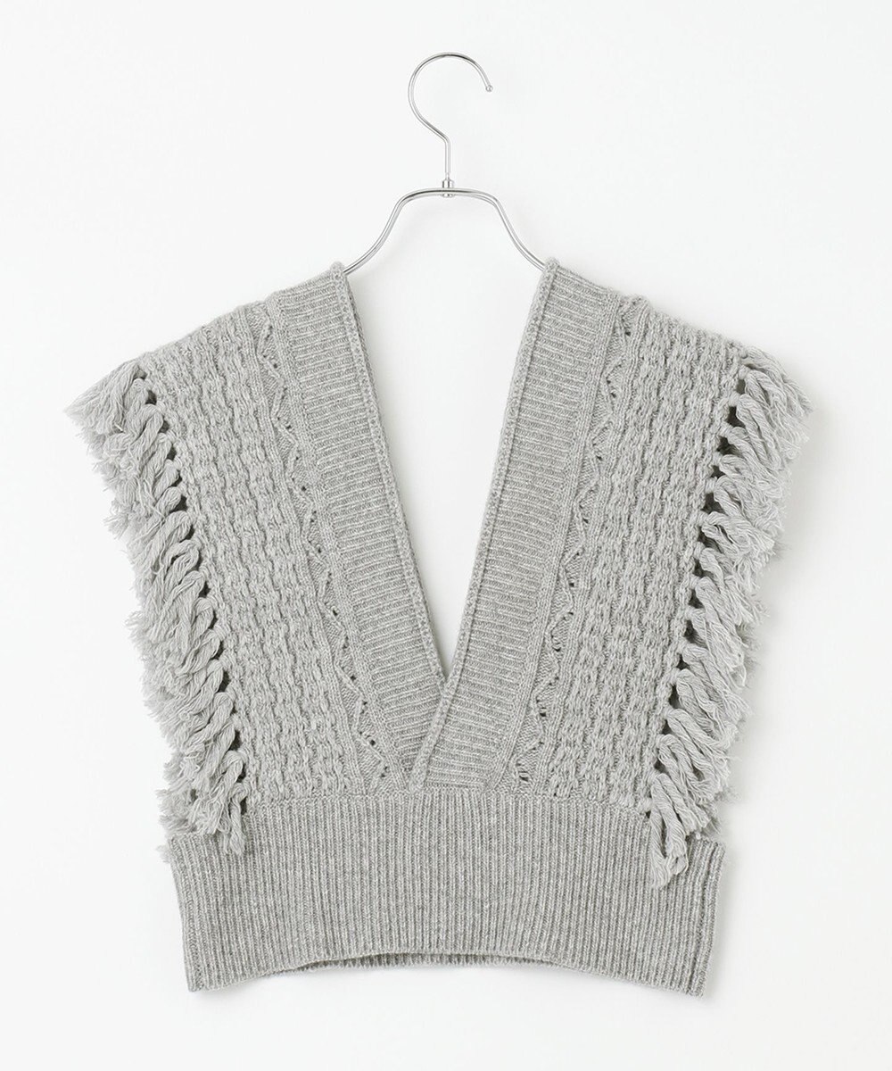 #Newans 【洗える】カシミヤブレンドバルキーデザインニットベスト 