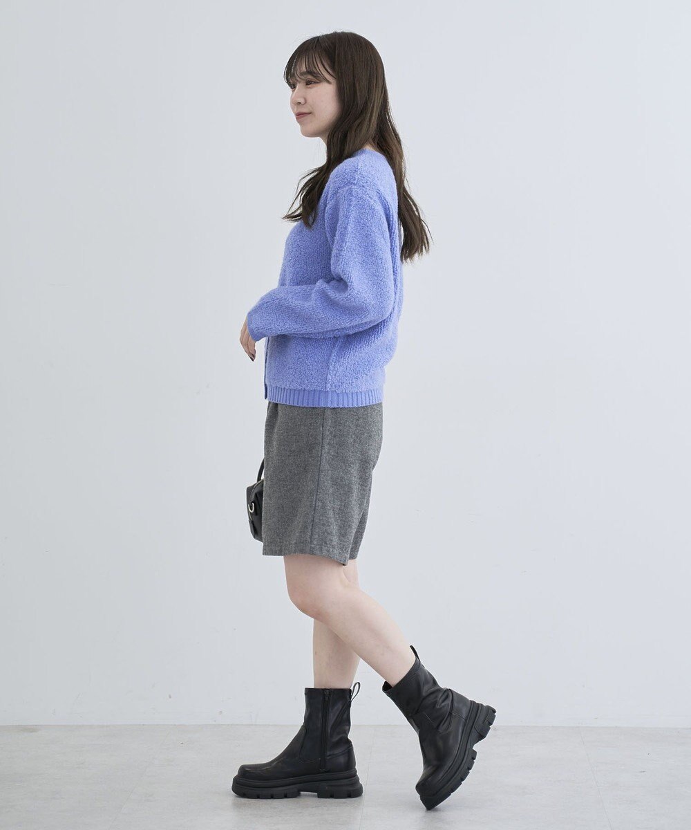 Green Parks ループ編み金釦ニットカーディガン 