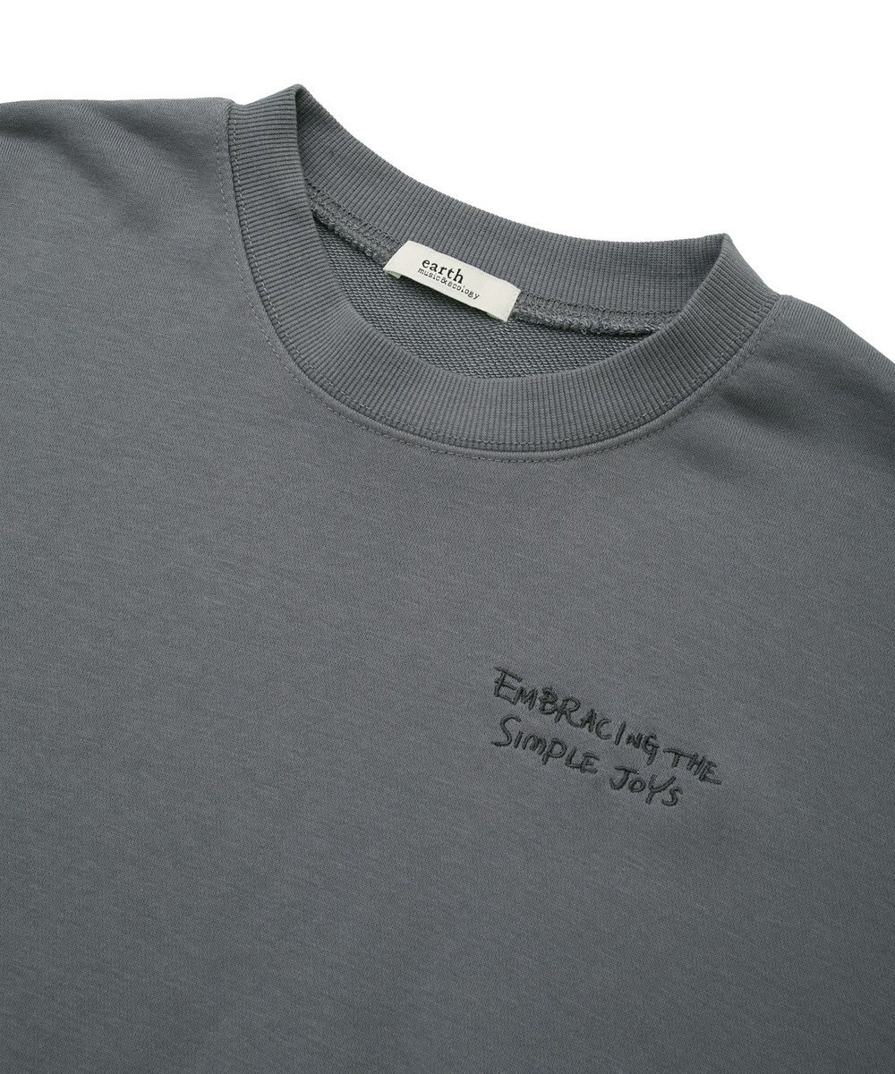 earth music&ecology サイドリブロゴスウェット 