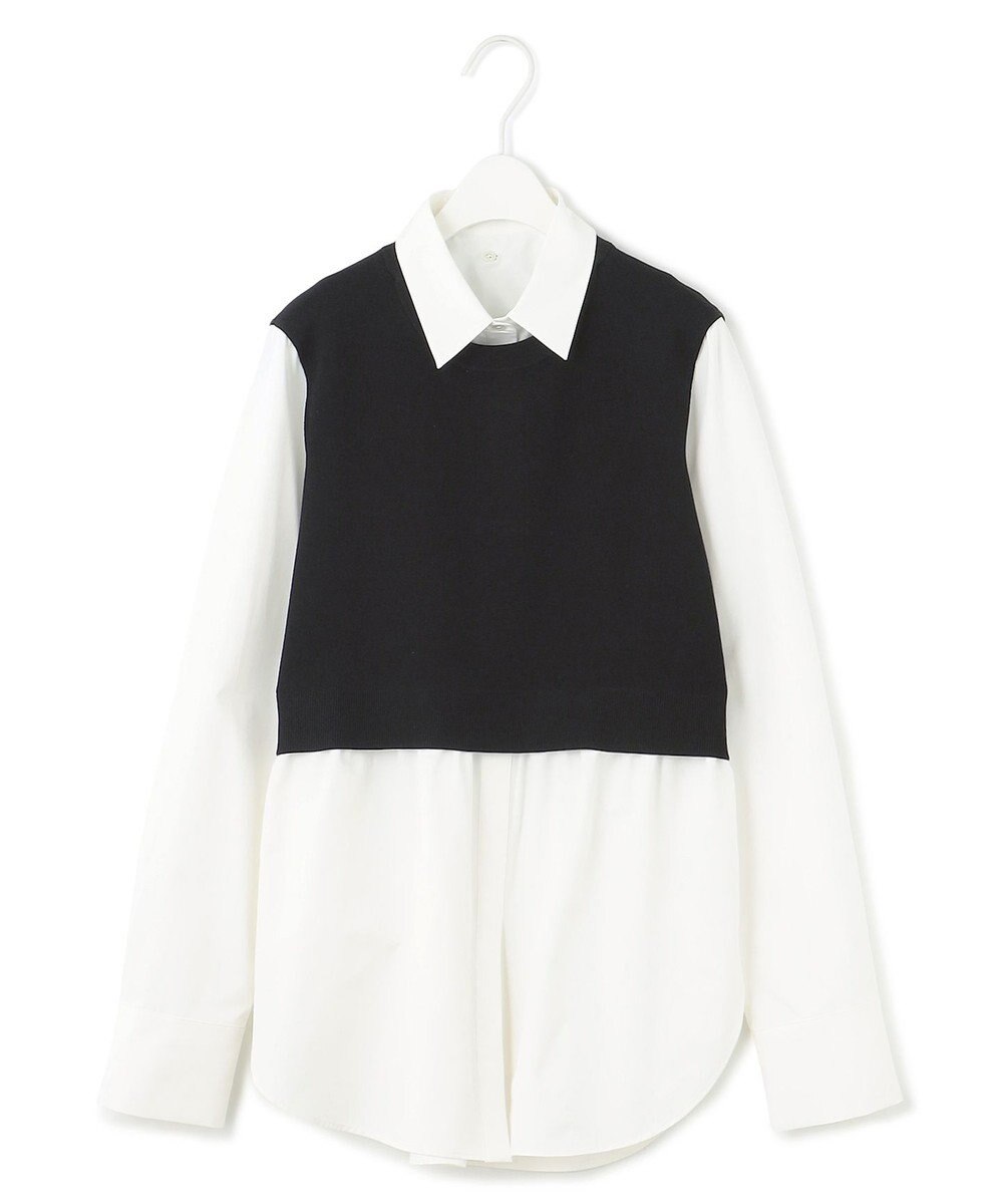 ICB L 【2WAY・洗える】シャツクロスコンビニットプルオーバー 