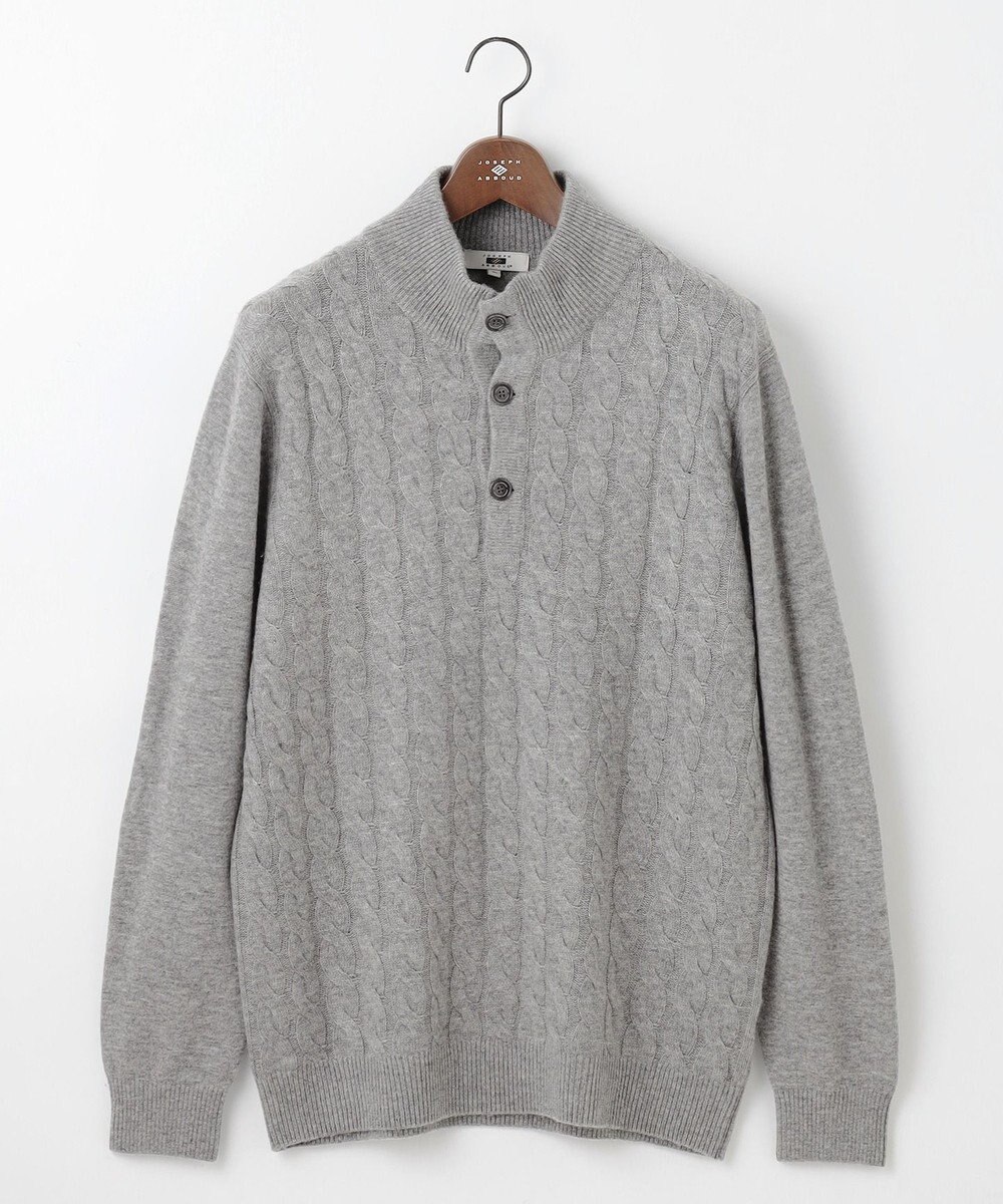 JOSEPH ABBOUD 【キングサイズ・カシミヤ混/洗える】カシミヤブレンド ハイネック プルオーバー ニット 