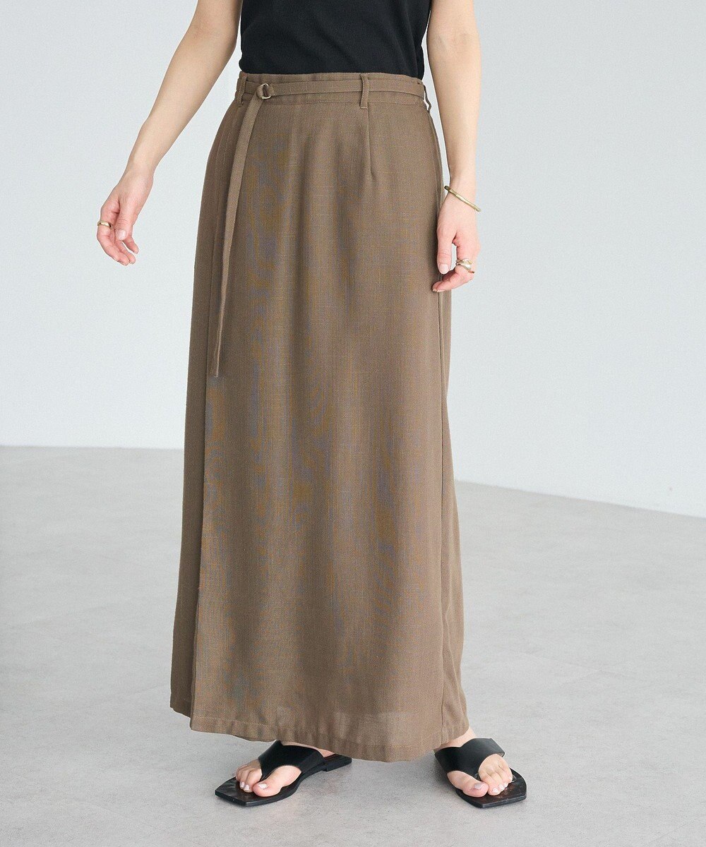 CRAFT STANDARD BOUTIQUE リネンライクラップ風スカート 