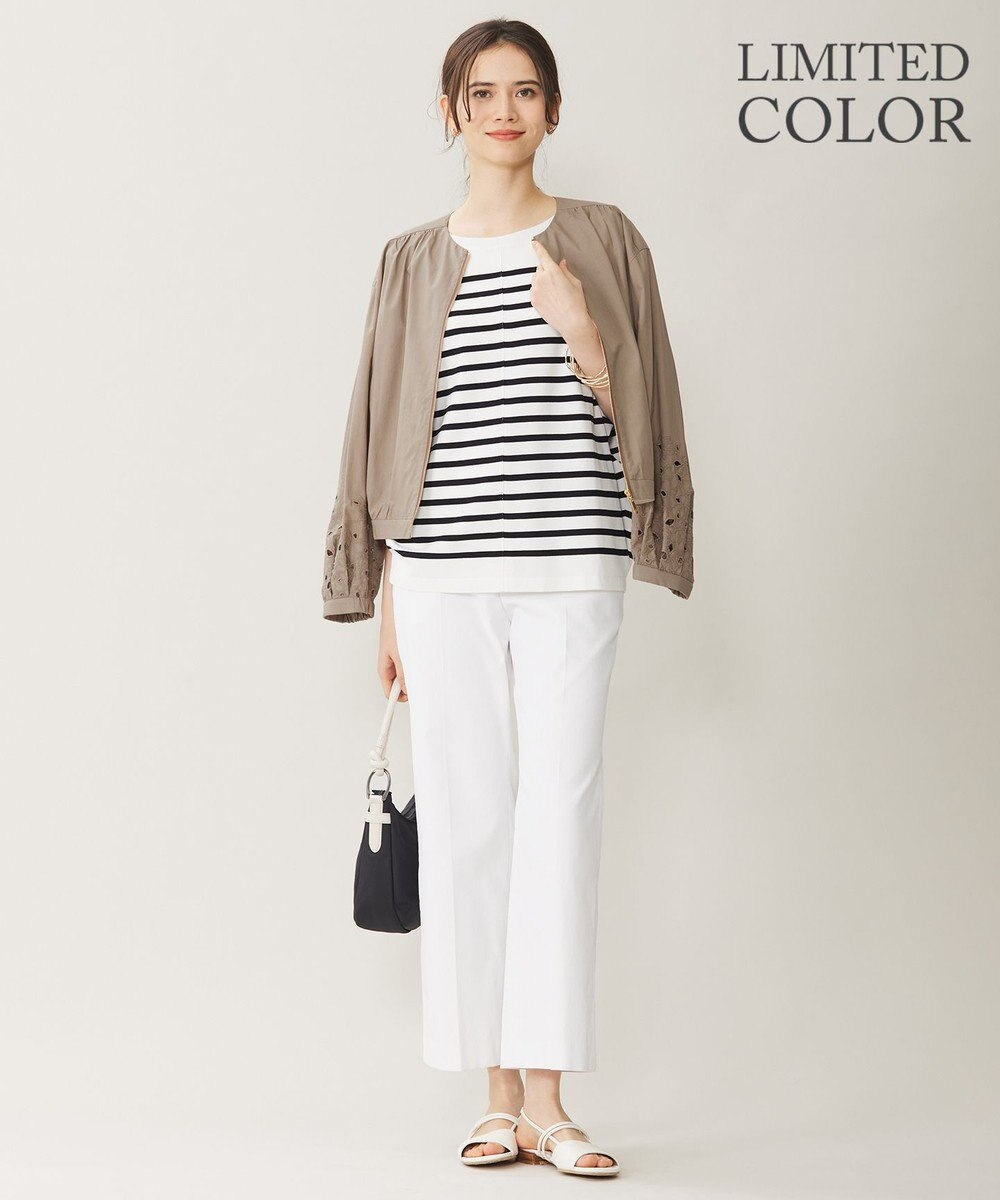 自由区 【WEB限定カラーあり・接触冷感・UVカット】クレープストレッチドルマン ニット 