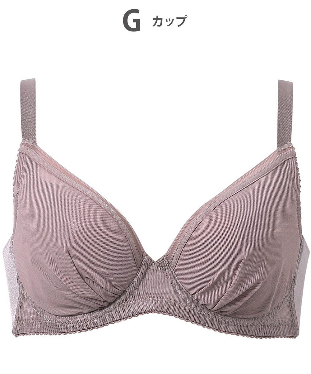 WACOAL 【小さく見せるブラ】 シンプル ブラジャー 着やせ効果 コンパクトにメイク バストの突出をおさえる 背中の段差を軽減 大きいサイズ レディース BRB452 /ワコール 