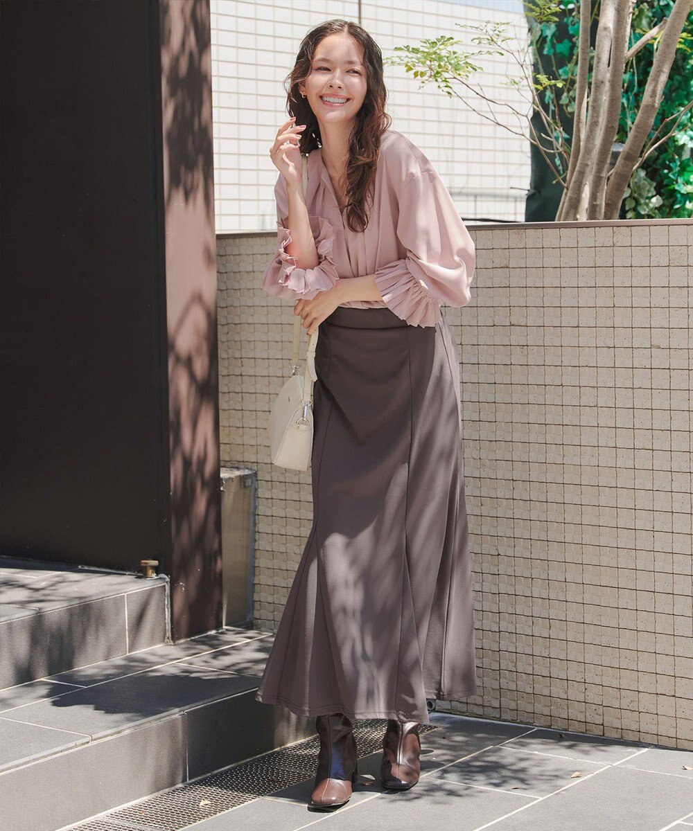 Tiaclasse 【洗える】カットツイルマーメイドスカート 