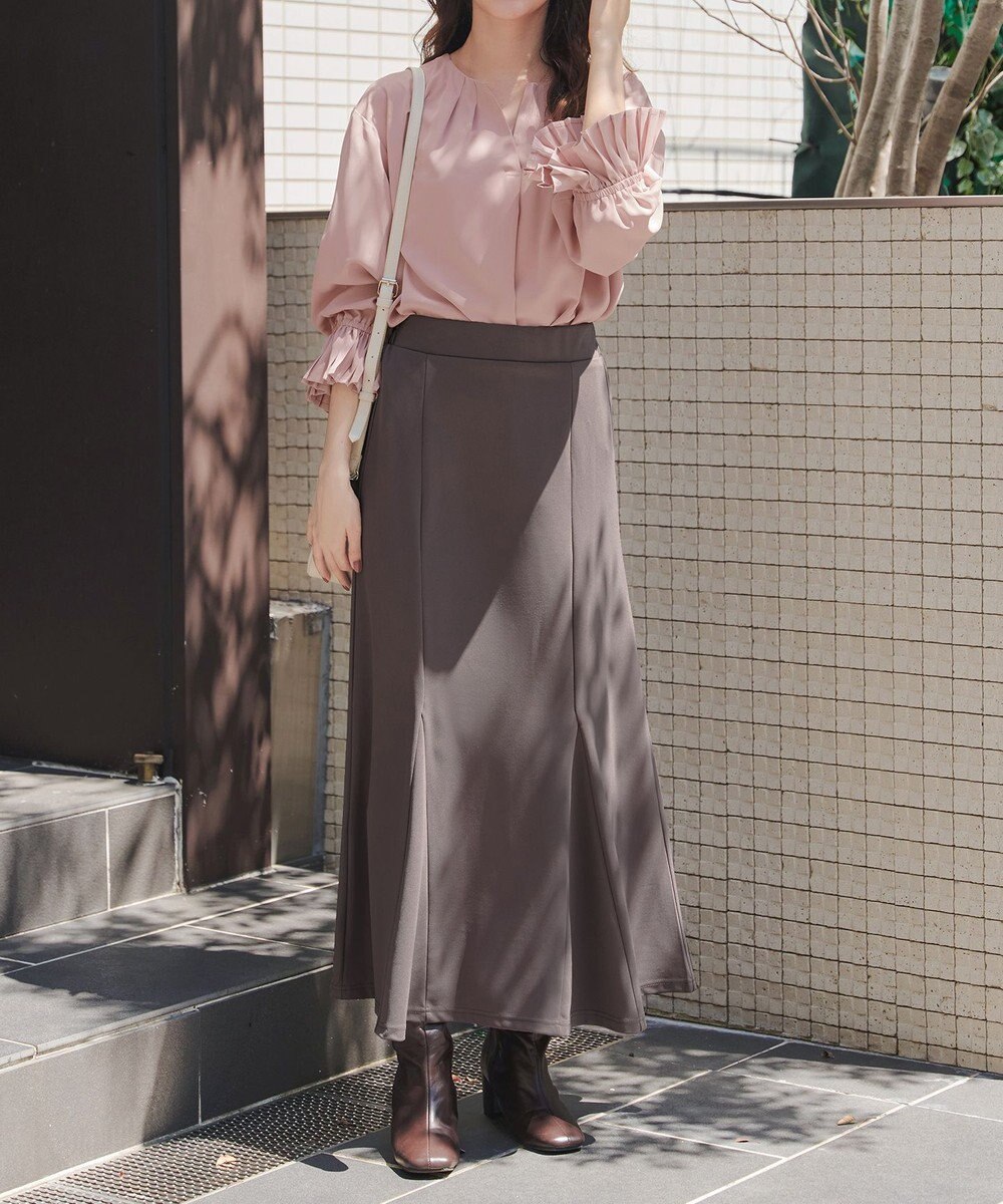 Tiaclasse 【洗える】カットツイルマーメイドスカート 